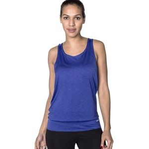 Handful Lightweight Scoop Neck Athletic Tank Top Blue Size Medium